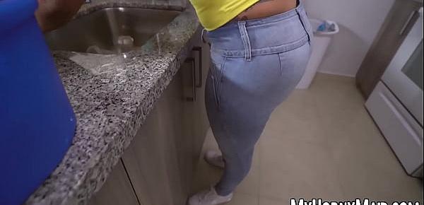  Busty Cristal Caraballo stuffed with dick after cleaning